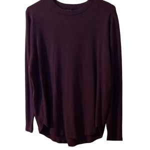 Salon Studio Women's Long Sleeve Lightweight Sweater Top, Size: XL Color Purple
